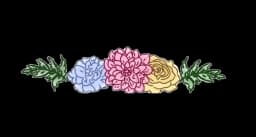 Hand-drawn floral arrangement